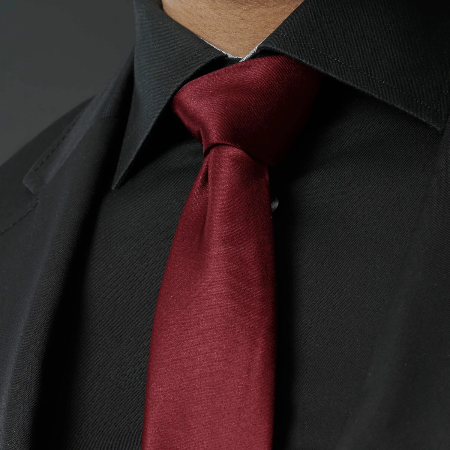 Trendhim Cravate longue classique bordeaux 6 cm â Image 5