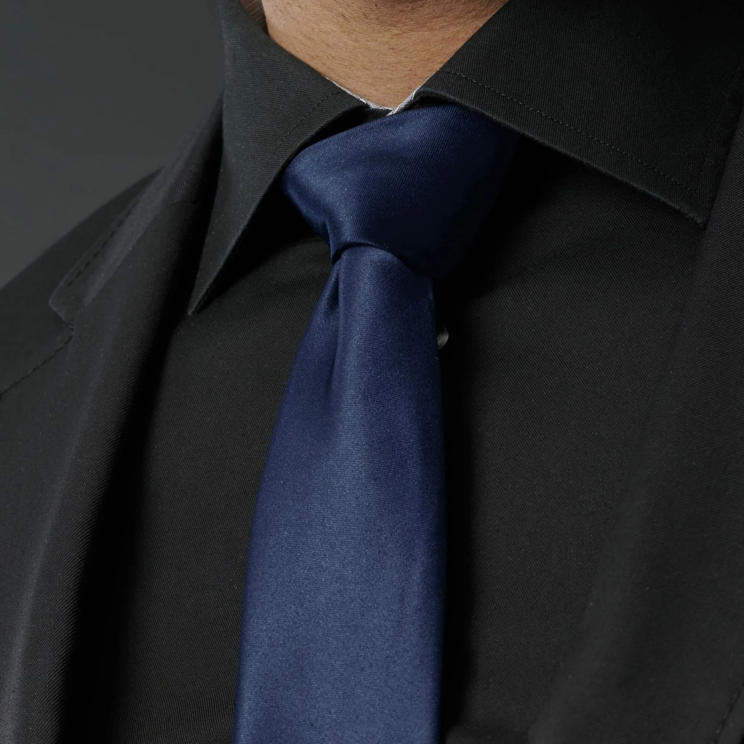 Trendhim Cravate longue classique bleu marine 6 cm â Image 5