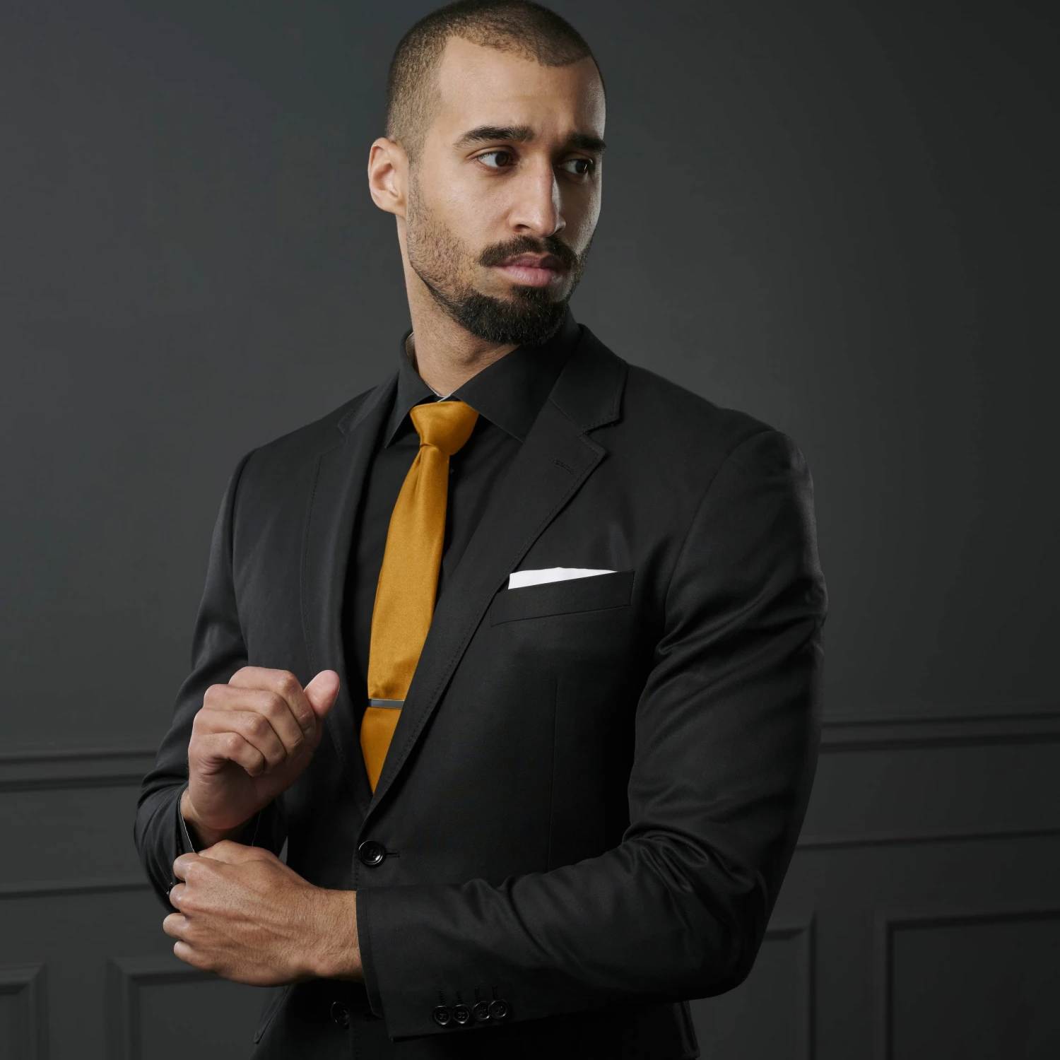 Trendhim Cravate longue classique jaune automne 6 cm â Image 4