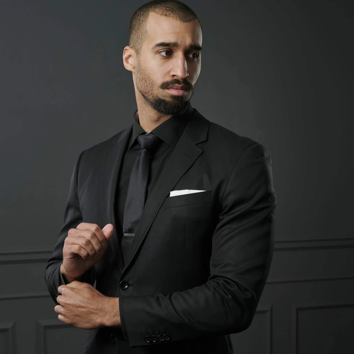 Trendhim Cravate longue classique noire 6 cm â Image 4