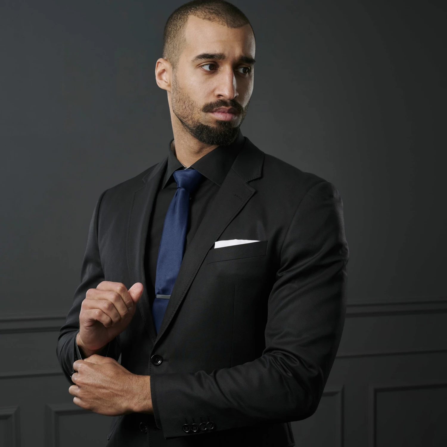 Trendhim Cravate longue classique bleu marine 6 cm â Image 4