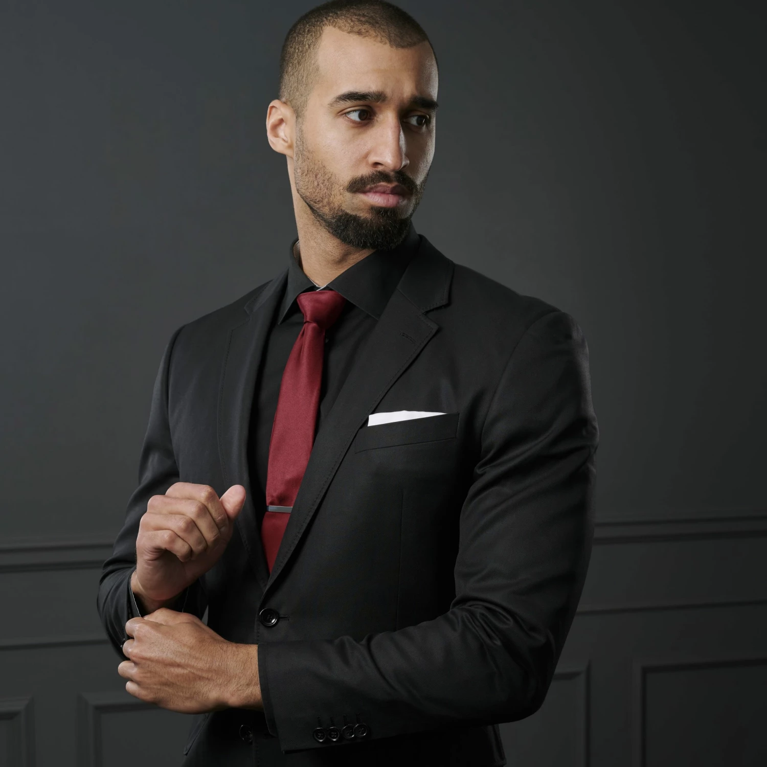 Trendhim Cravate longue classique bordeaux 6 cm â Image 4