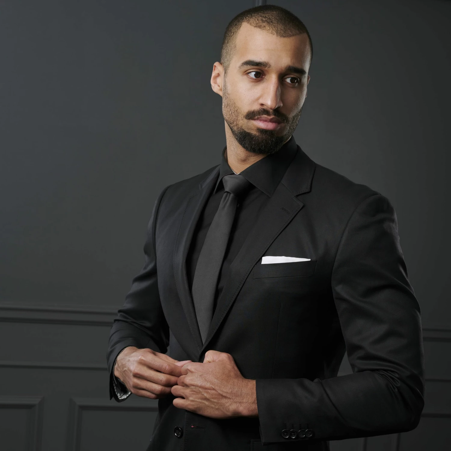 Trendhim Longue cravate classique noire â Image 4