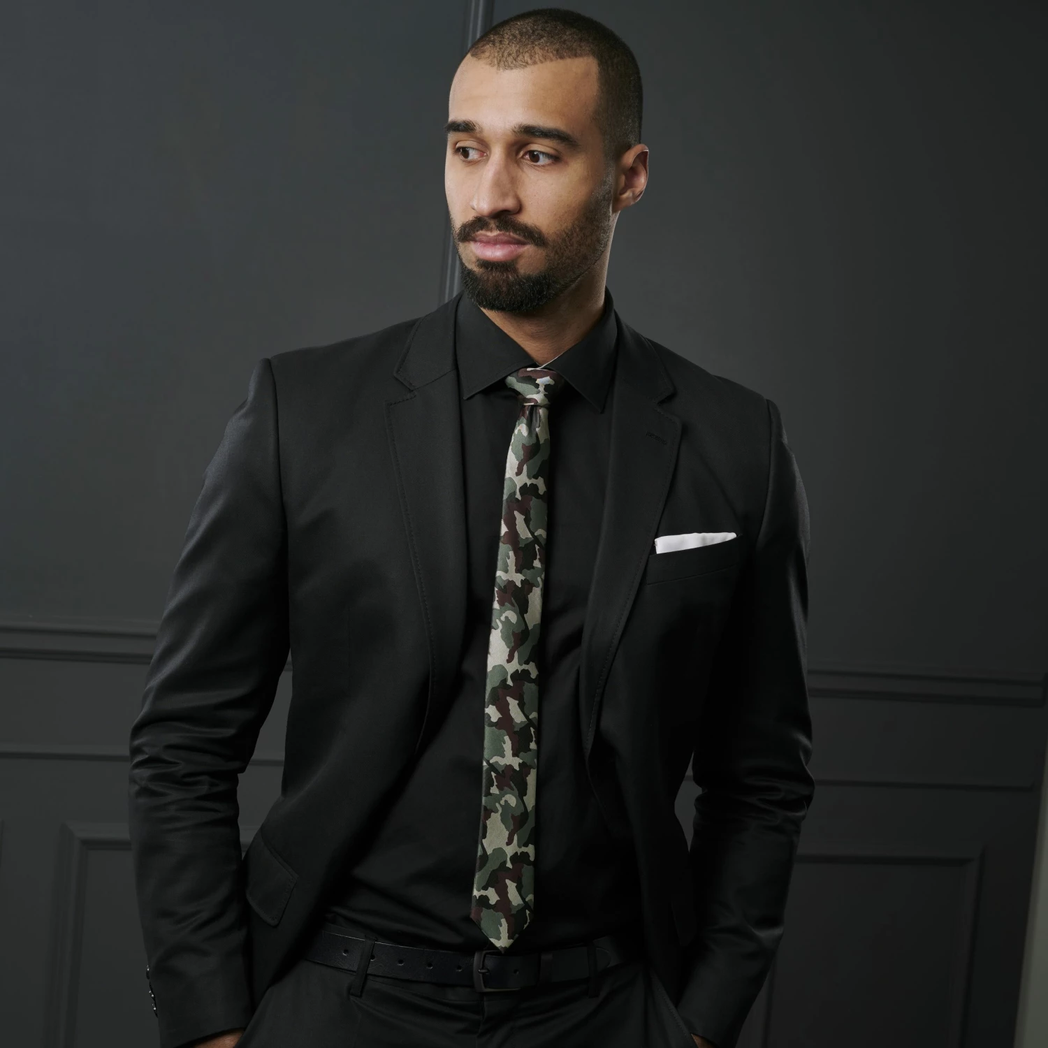 Tailor Toki Cravate Ă treillis vert et marron â Image 4