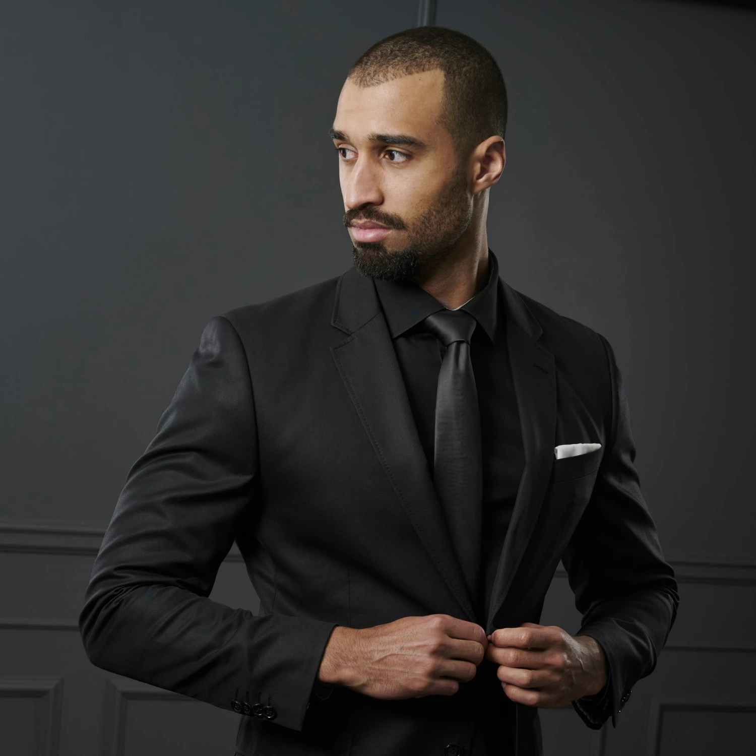 Trendhim Longue cravate classique noire â Image 5