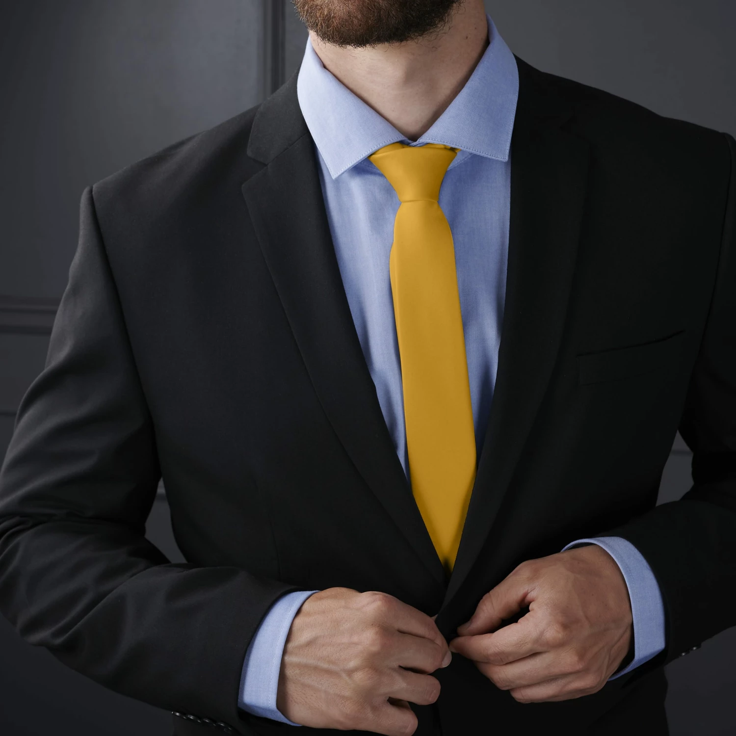 Trendhim Cravate classique jaune automne 6 cm â Image 4