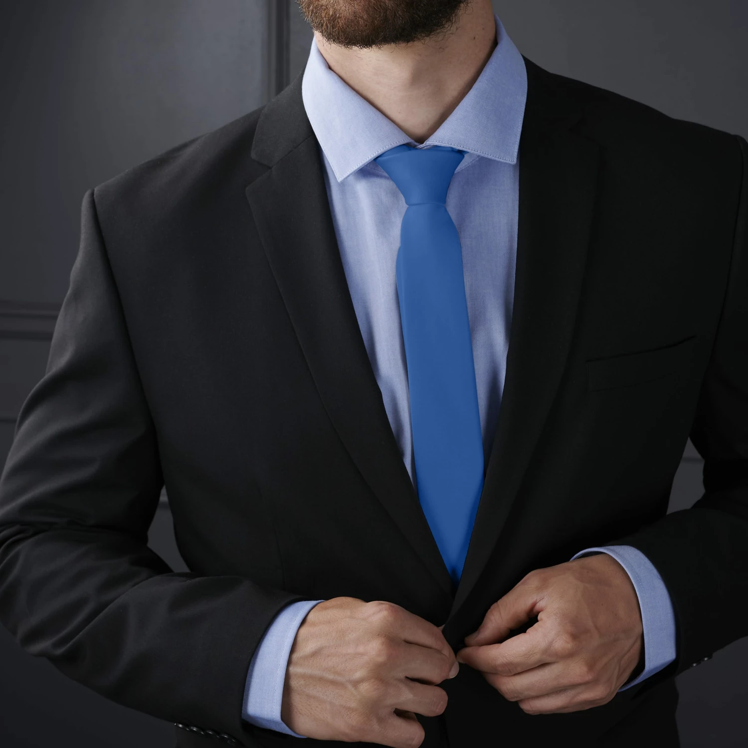 Trendhim Cravate classique bleue 6 cm â Image 4