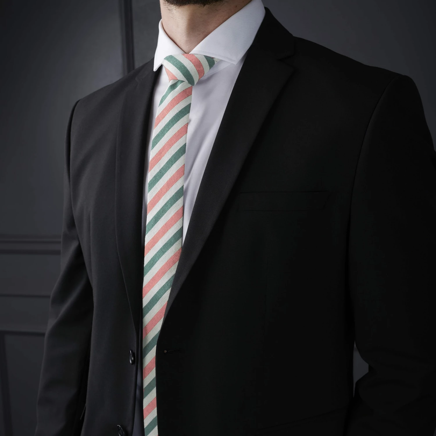 Tailor Toki Cravate Ă rayures pastel classiques â Image 3