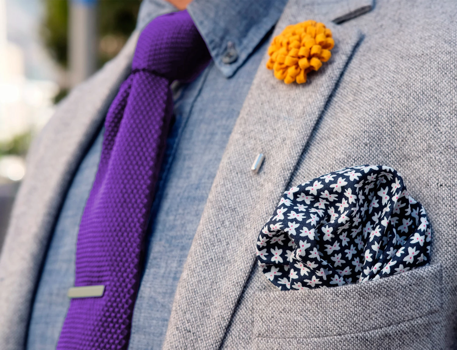 Tailor Toki Cravate lila tricotĂ©e â Image 4