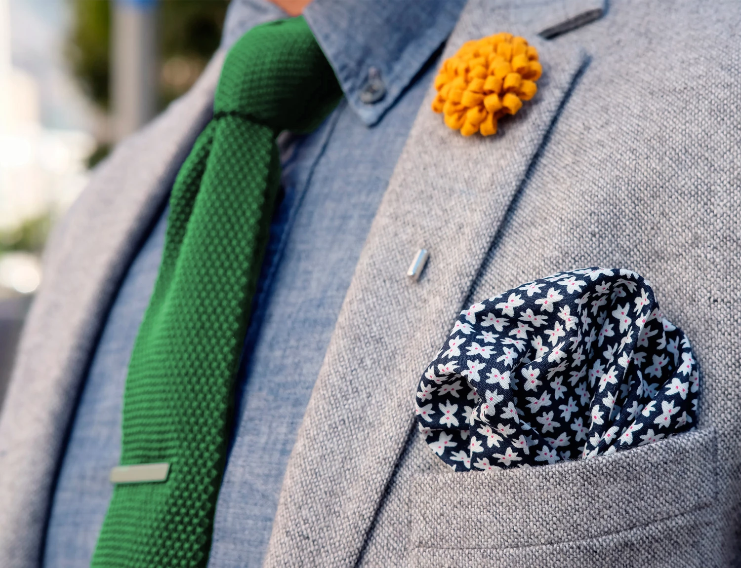 Tailor Toki Cravate vert citron tricotĂ©e â Image 4