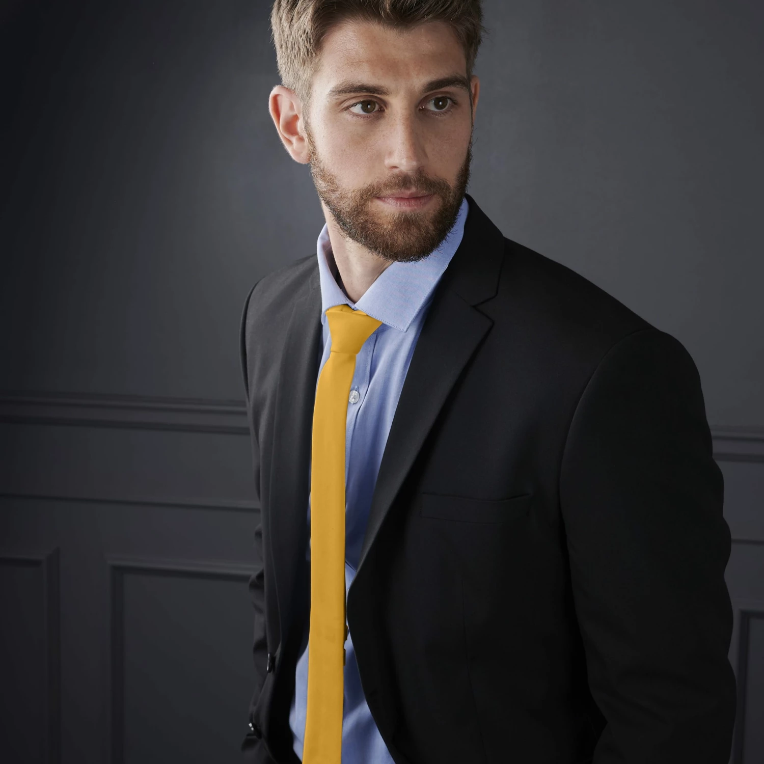 Trendhim Cravate classique jaune automne 6 cm â Image 5