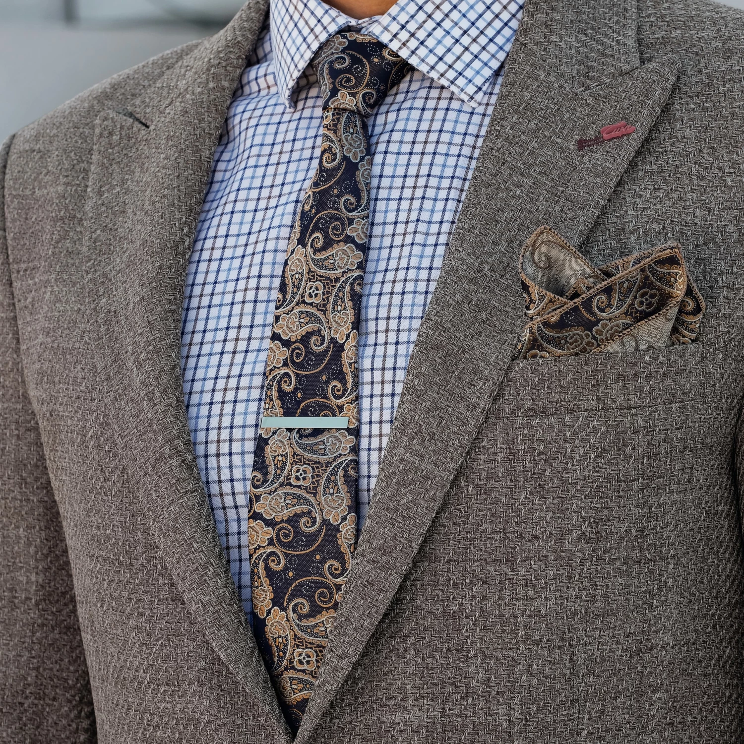 Tailor Toki Cravate bleue Ă motif cachemire â Image 5