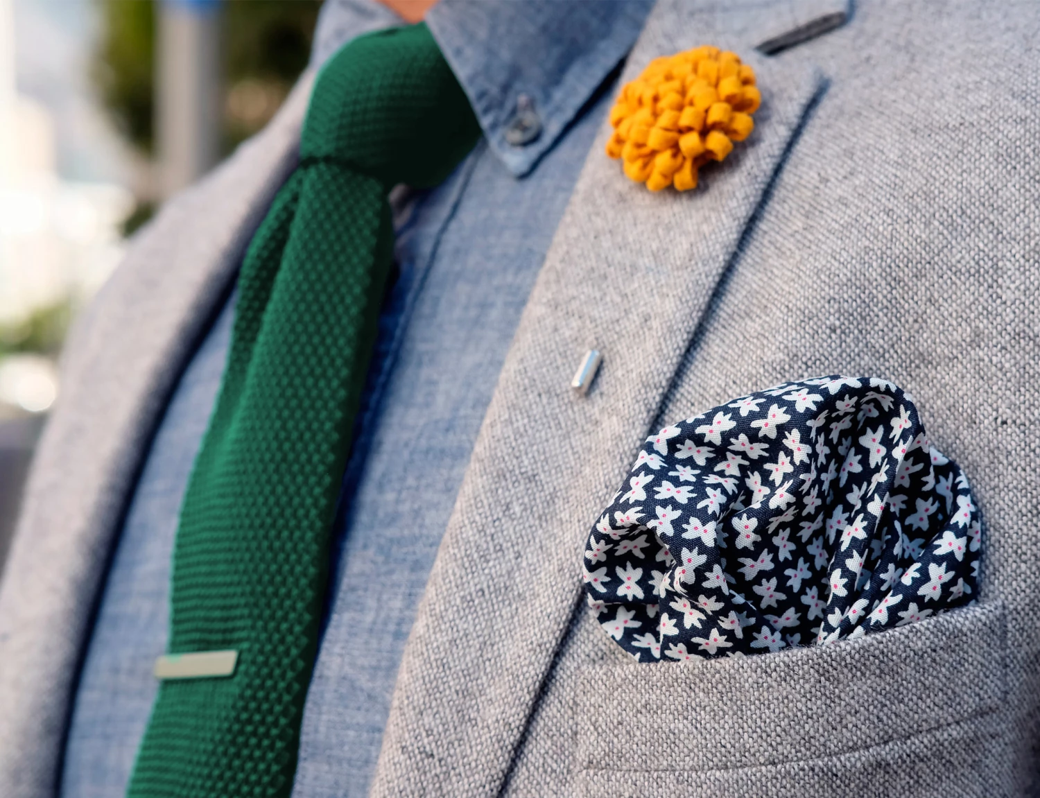 Tailor Toki Cravate vert sapin tricotĂ©e â Image 4