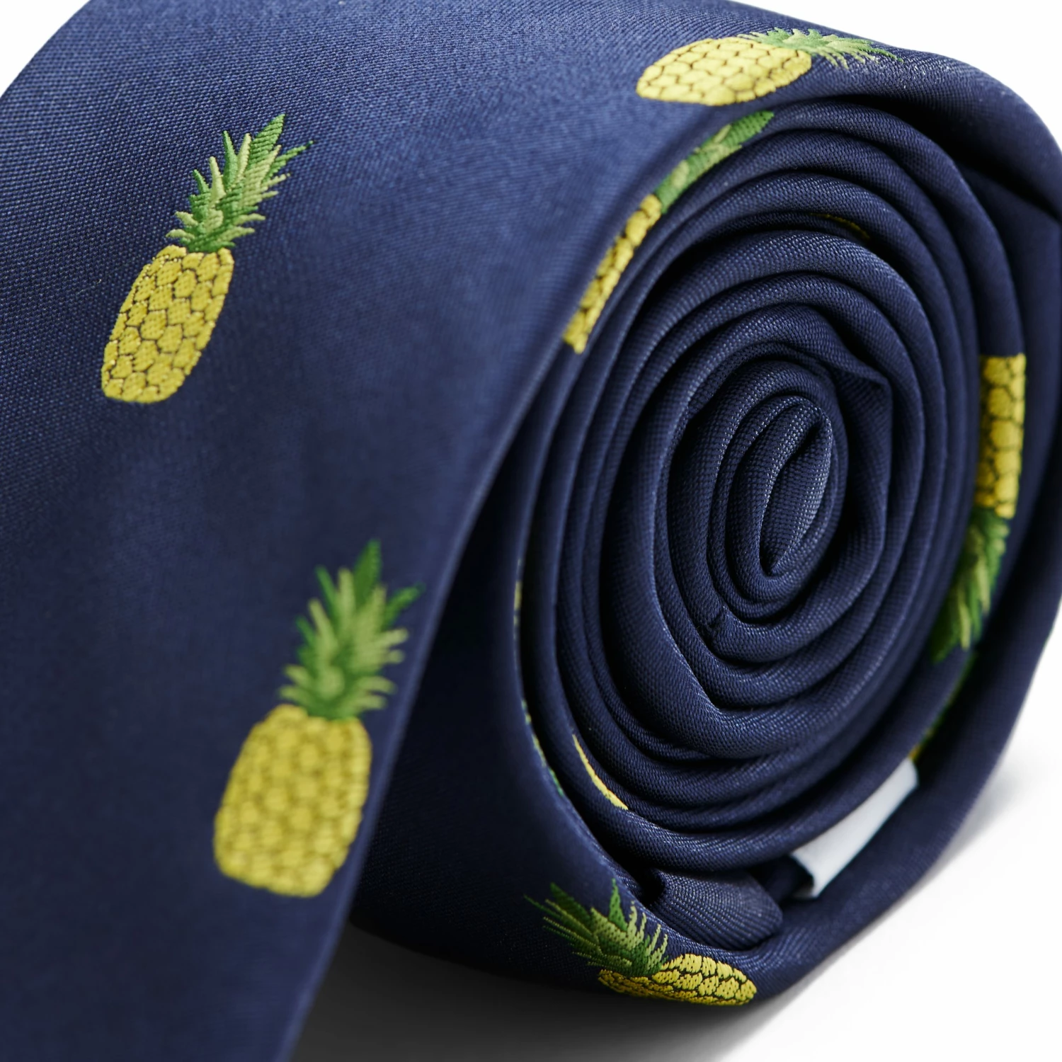Trendhim Cravate étroite bleu marine à motifs d'ananas – Image 2