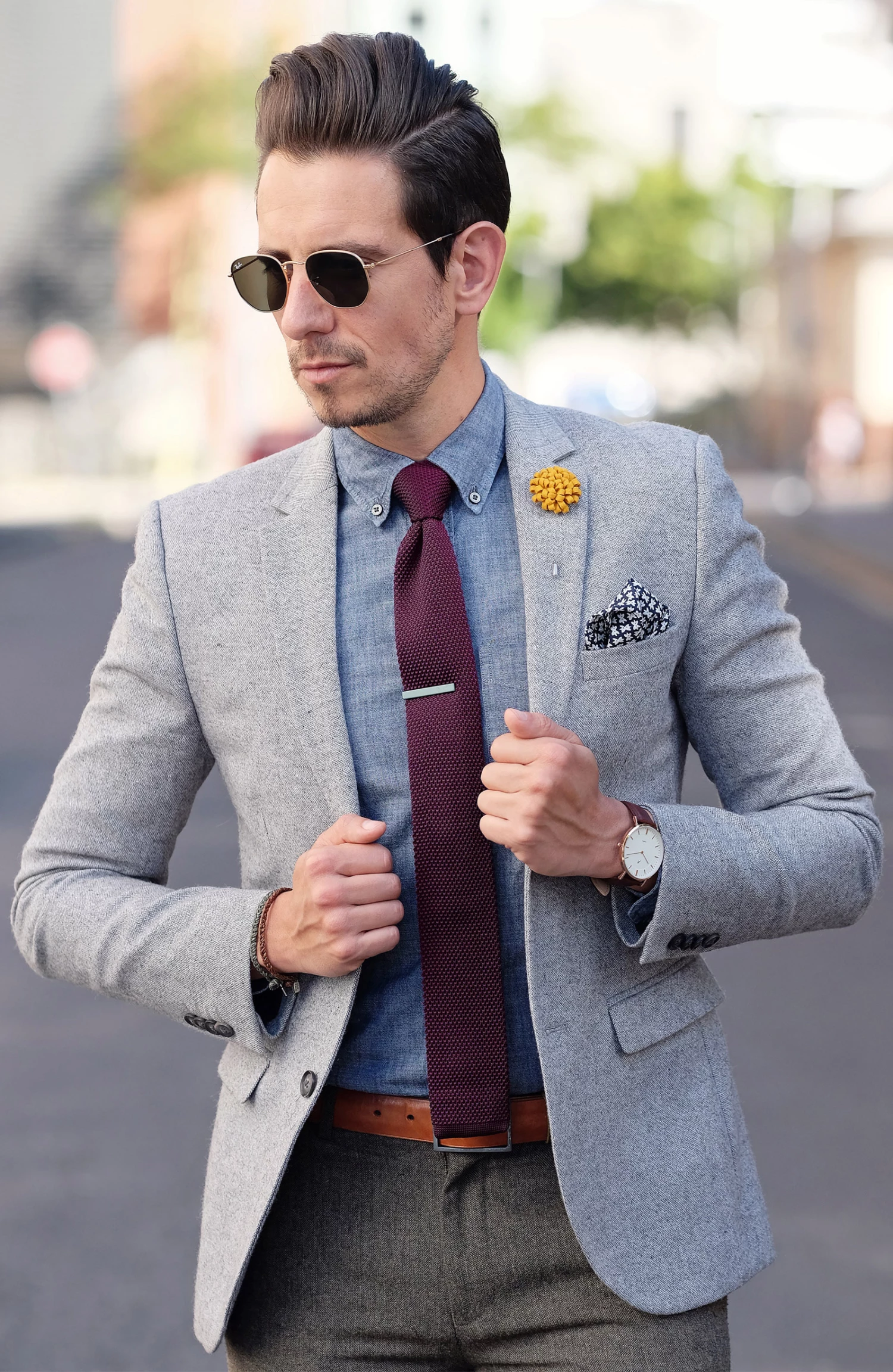 Tailor Toki Cravate violette tricotĂ©e â Image 5