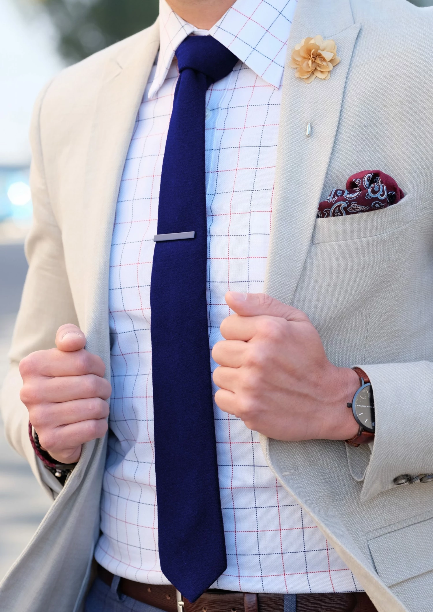 Tailor Toki Cravate bleue fait main â Image 4