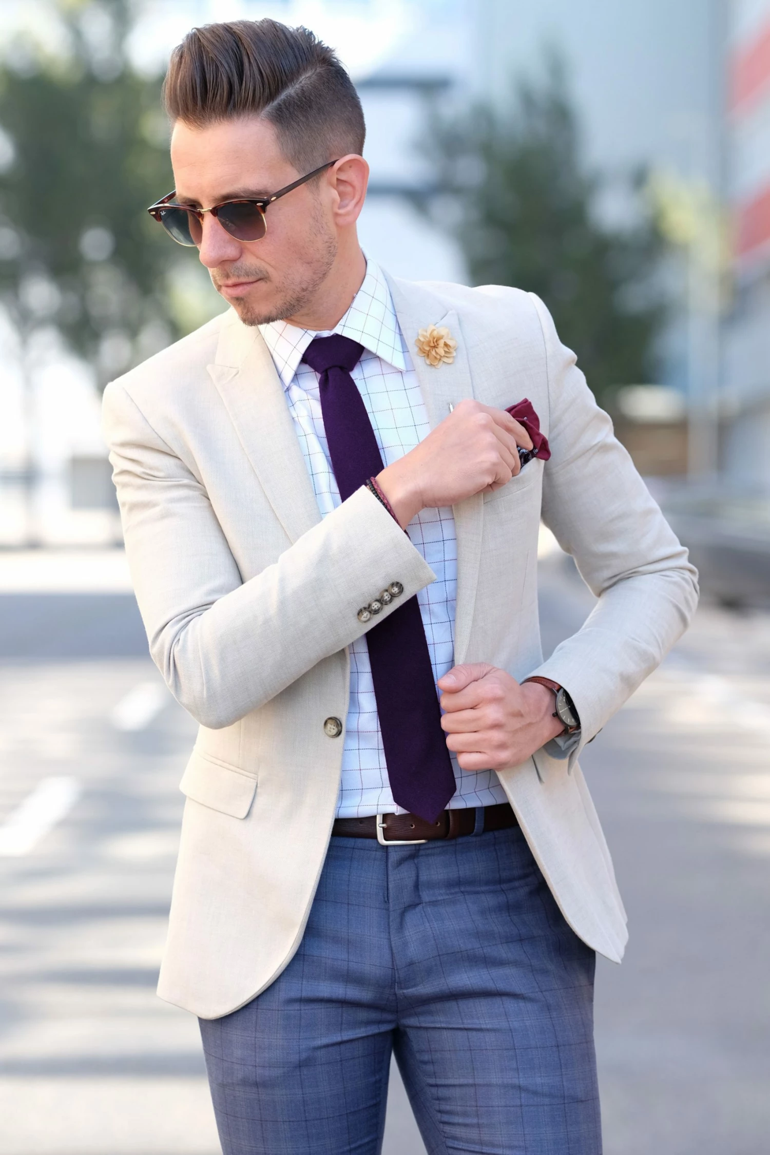 Tailor Toki Cravate violette fait main â Image 5