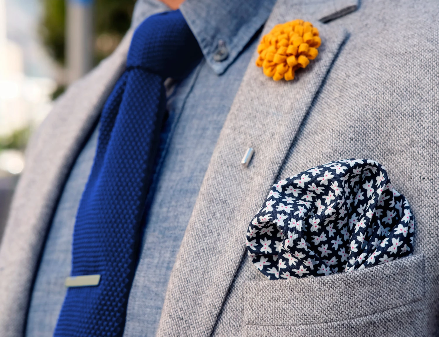 Tailor Toki Cravate bleu royal tricotĂ©e â Image 4