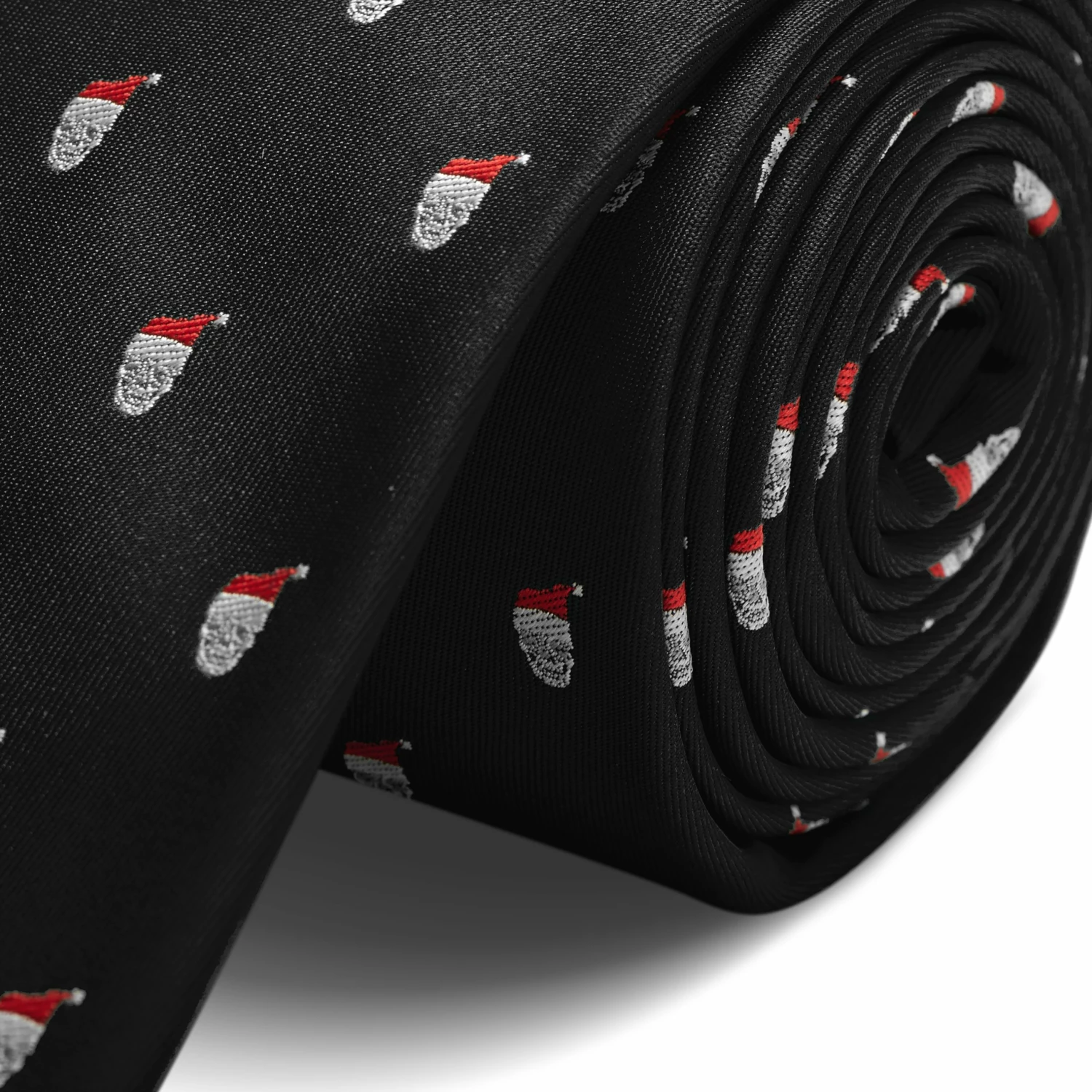 Trendhim Cravate noire à motifs têtes de mort de Noël – Image 2