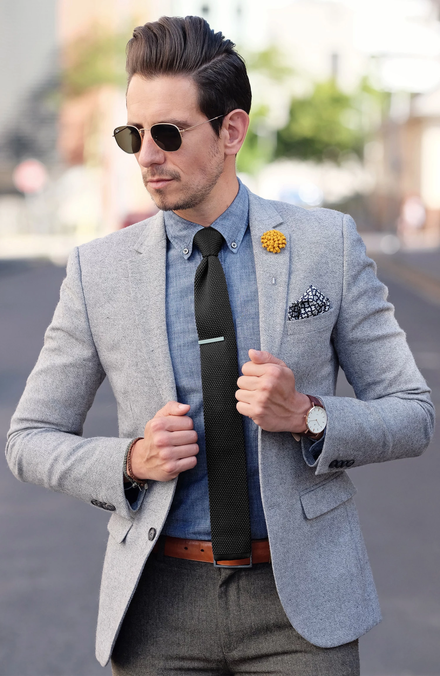 Tailor Toki Cravate noire tricotĂ©e â Image 5