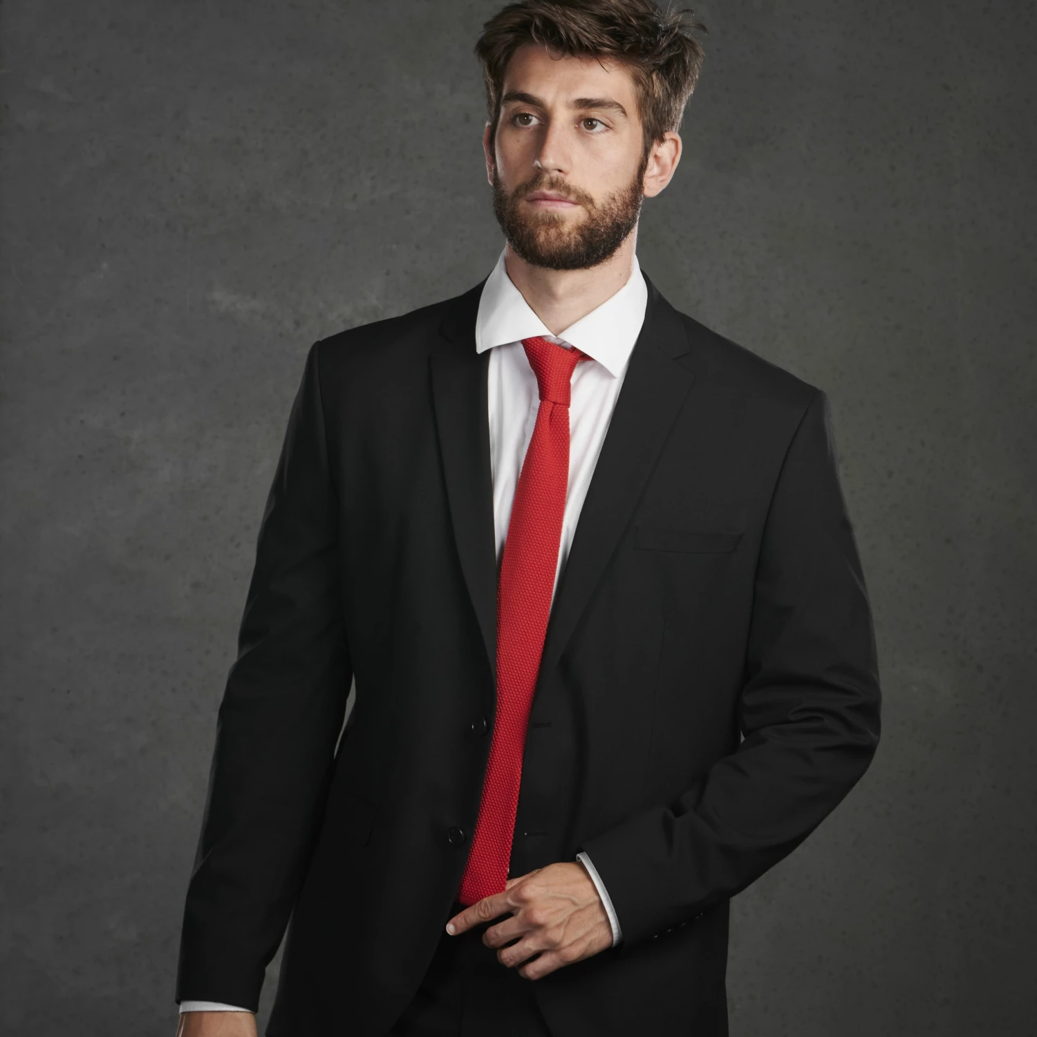 Tailor Toki Cravate rouge tricotĂ©e â Image 5