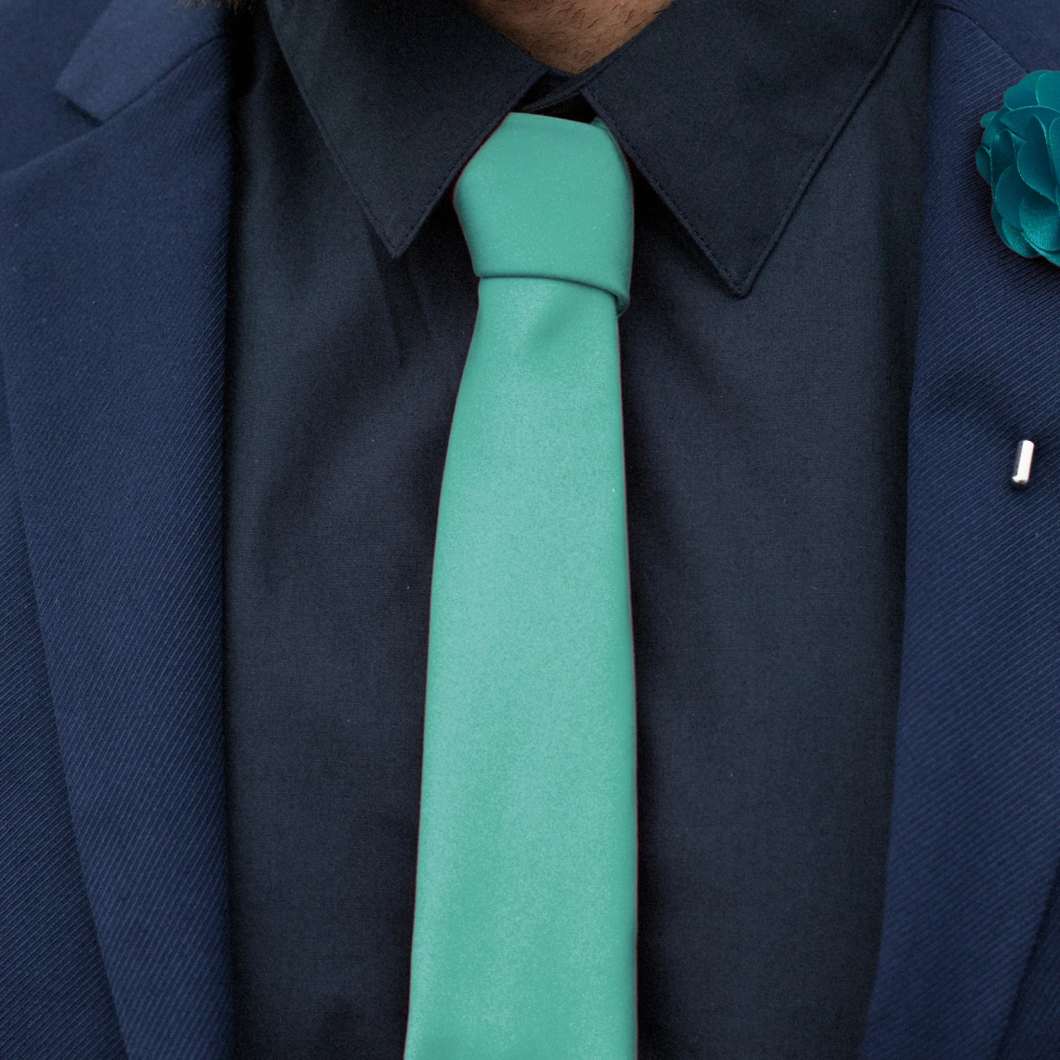 Trendhim Cravate classique 6 cm turquoise â Image 3