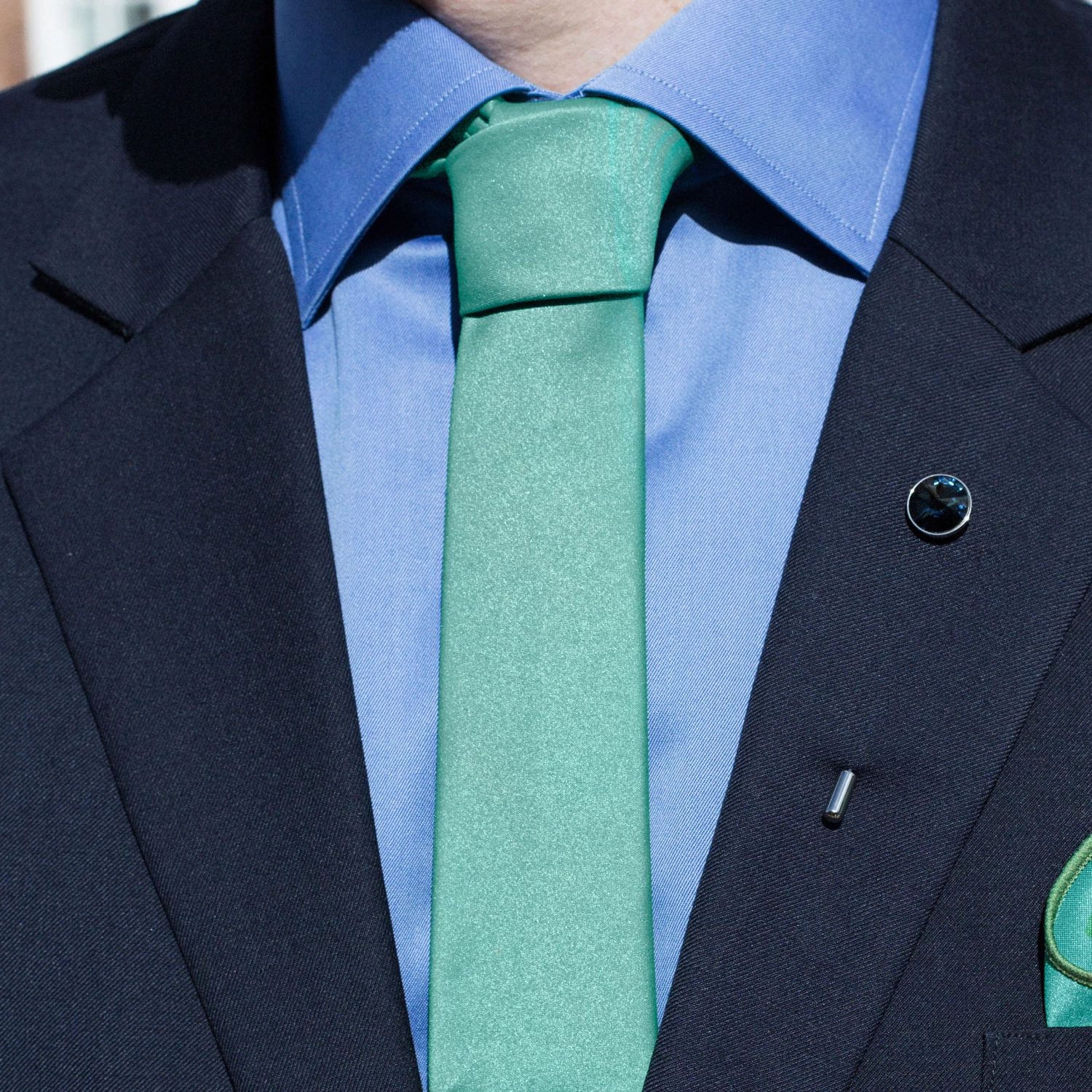 Trendhim Cravate classique 6 cm turquoise â Image 4